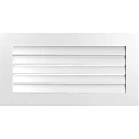 Ekena Millwork Vertical Surface Mount PVC Gable Vent: Functional, w/ 3-1/2"W x 1"P Standard Frame, 38"W x 20"H GVPVE38X2001SF